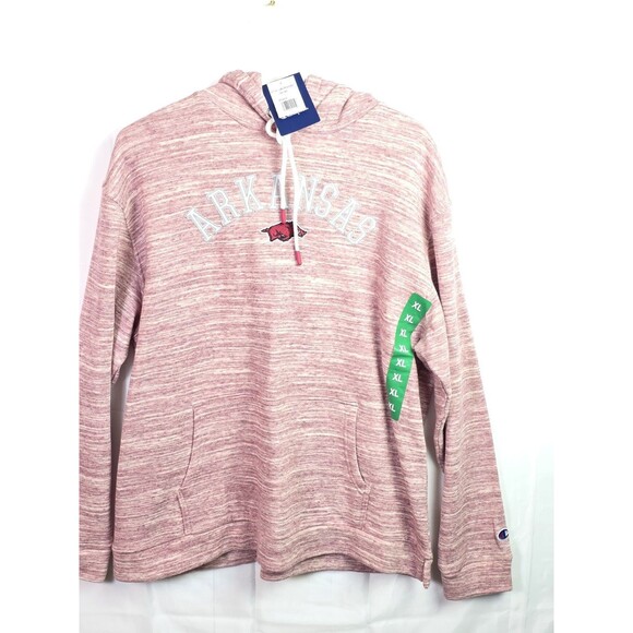 NWT Champion Authentic XL Arkansas Razorbacks Pink Hoodie - Picture 1 of 9